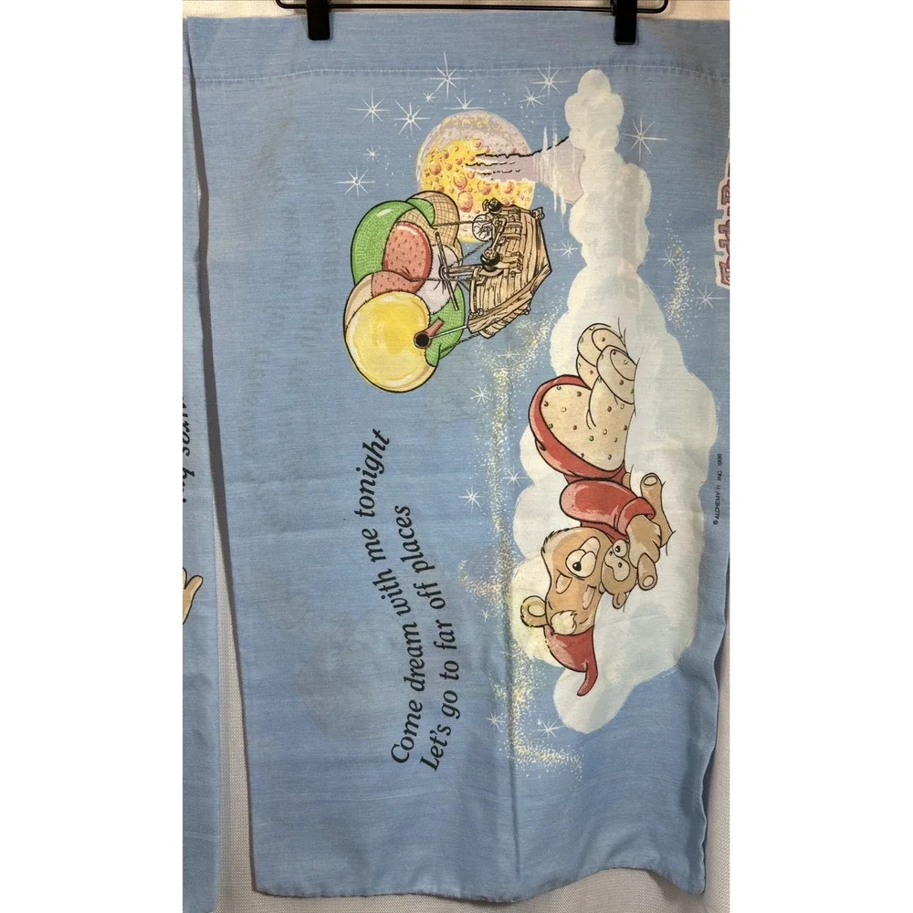 Vtg Original 1986 Teddy Ruxpin Grubby Pillowcases Set Of 2 Alchemy Inc Standard